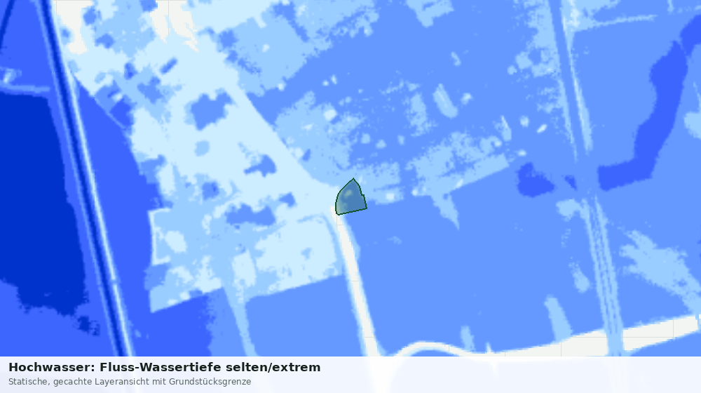 Statische Kartenansicht: Hochwasser: Fluss-Wassertiefe selten/extrem