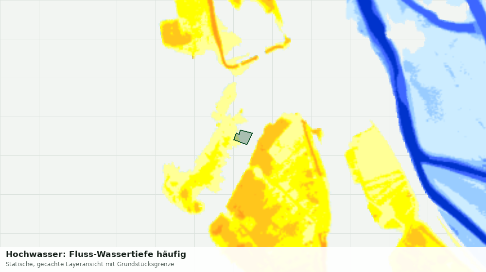 Statische Kartenansicht: Hochwasser: Fluss-Wassertiefe häufig