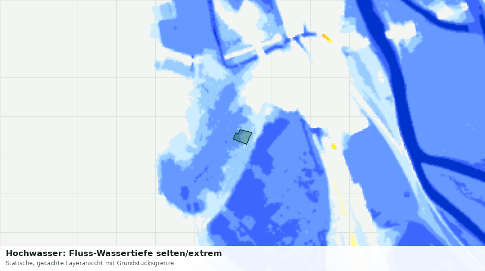 Statische Kartenansicht: Hochwasser: Fluss-Wassertiefe selten/extrem
