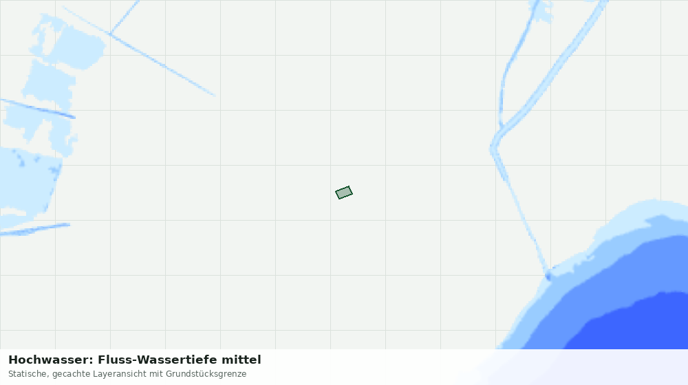Statische Kartenansicht: Hochwasser: Fluss-Wassertiefe mittel
