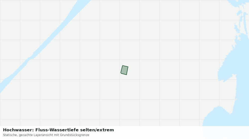 Statische Kartenansicht: Hochwasser: Fluss-Wassertiefe selten/extrem