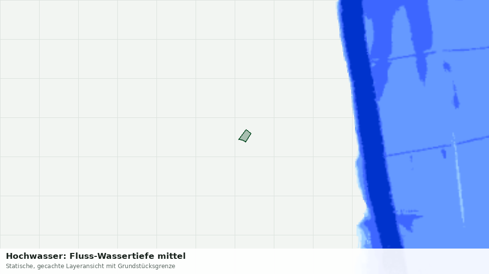 Statische Kartenansicht: Hochwasser: Fluss-Wassertiefe mittel