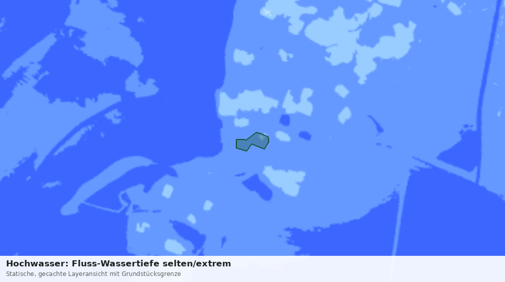Statische Kartenansicht: Hochwasser: Fluss-Wassertiefe selten/extrem