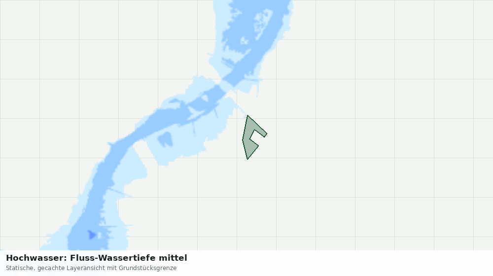 Statische Kartenansicht: Hochwasser: Fluss-Wassertiefe mittel