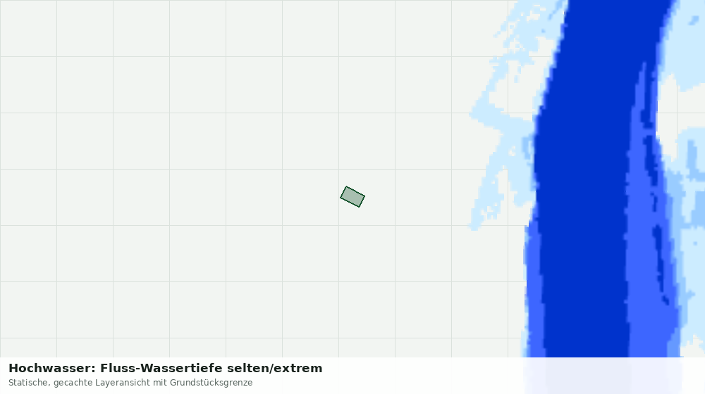Statische Kartenansicht: Hochwasser: Fluss-Wassertiefe selten/extrem