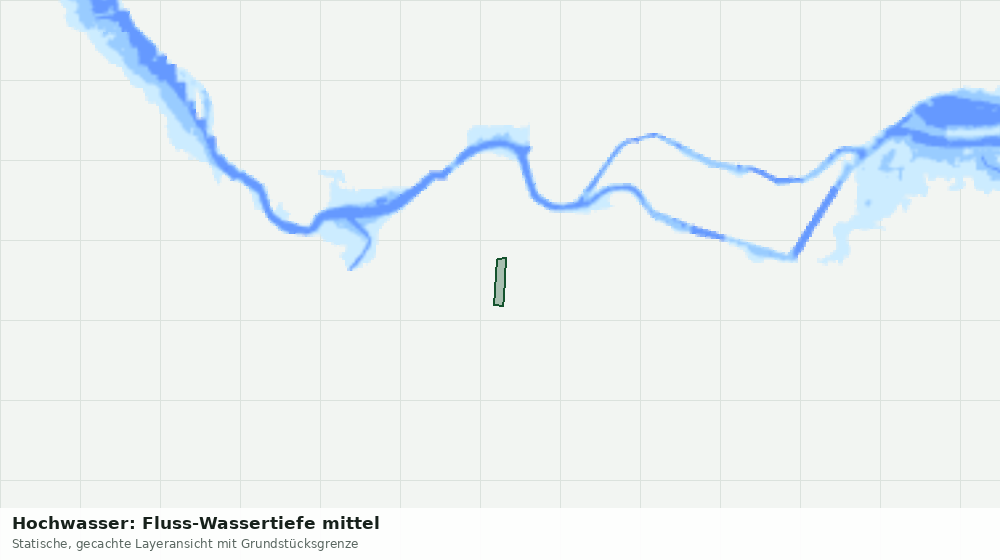 Statische Kartenansicht: Hochwasser: Fluss-Wassertiefe mittel