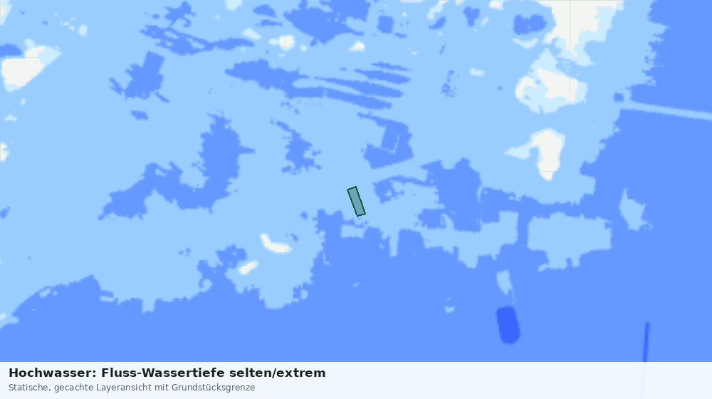 Statische Kartenansicht: Hochwasser: Fluss-Wassertiefe selten/extrem