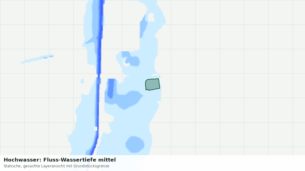 Statische Kartenansicht: Hochwasser: Fluss-Wassertiefe mittel