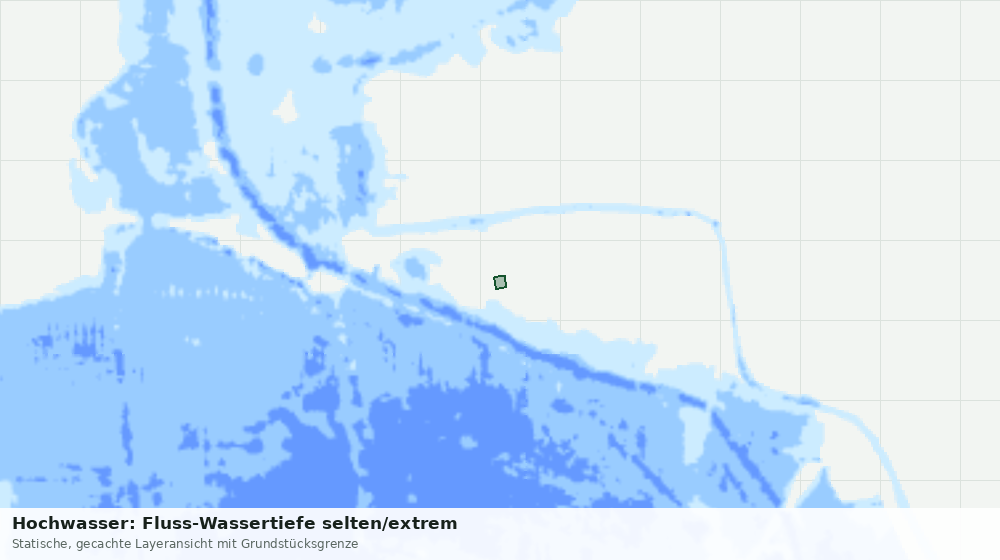 Statische Kartenansicht: Hochwasser: Fluss-Wassertiefe selten/extrem