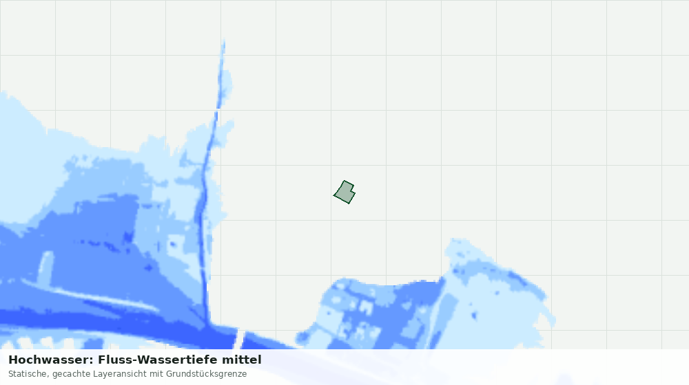Statische Kartenansicht: Hochwasser: Fluss-Wassertiefe mittel