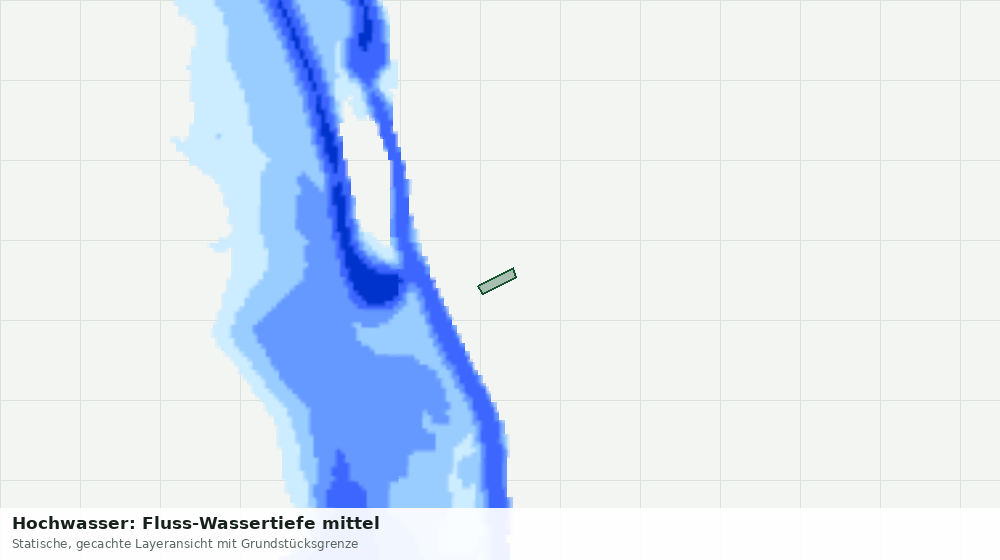 Statische Kartenansicht: Hochwasser: Fluss-Wassertiefe mittel