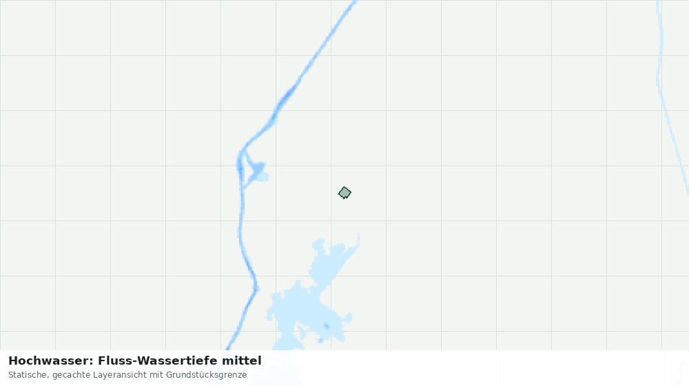 Statische Kartenansicht: Hochwasser: Fluss-Wassertiefe mittel