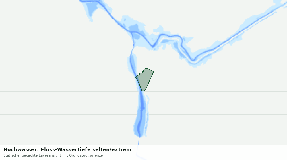 Statische Kartenansicht: Hochwasser: Fluss-Wassertiefe selten/extrem