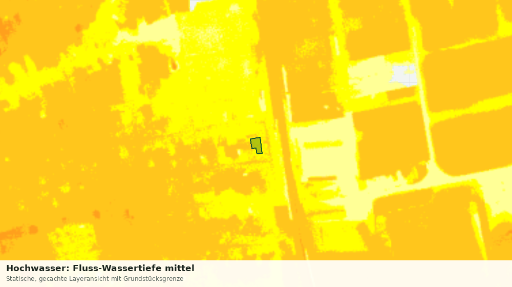 Statische Kartenansicht: Hochwasser: Fluss-Wassertiefe mittel