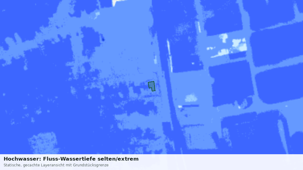 Statische Kartenansicht: Hochwasser: Fluss-Wassertiefe selten/extrem