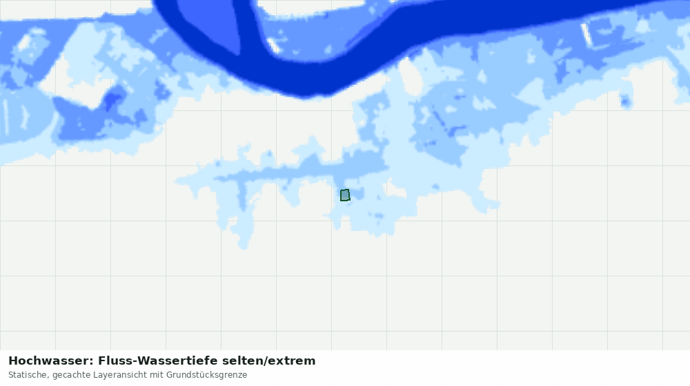 Statische Kartenansicht: Hochwasser: Fluss-Wassertiefe selten/extrem