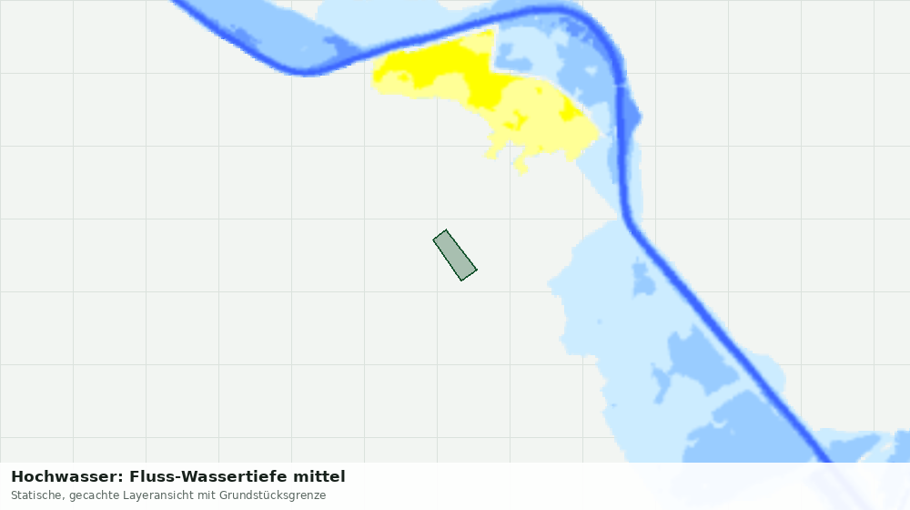 Statische Kartenansicht: Hochwasser: Fluss-Wassertiefe mittel