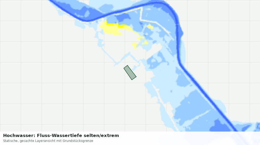 Statische Kartenansicht: Hochwasser: Fluss-Wassertiefe selten/extrem