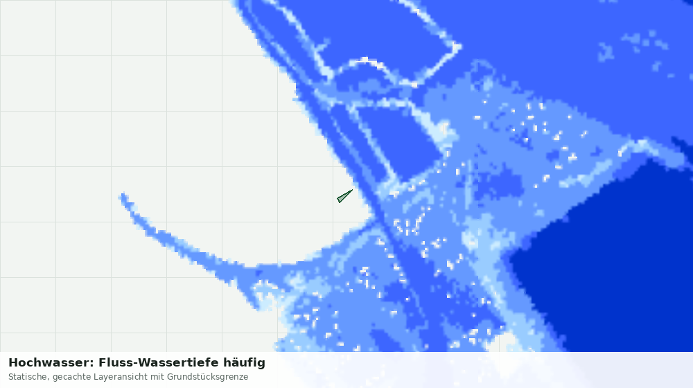 Statische Kartenansicht: Hochwasser: Fluss-Wassertiefe häufig