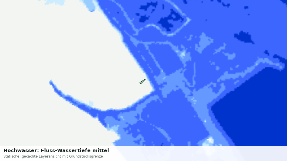 Statische Kartenansicht: Hochwasser: Fluss-Wassertiefe mittel