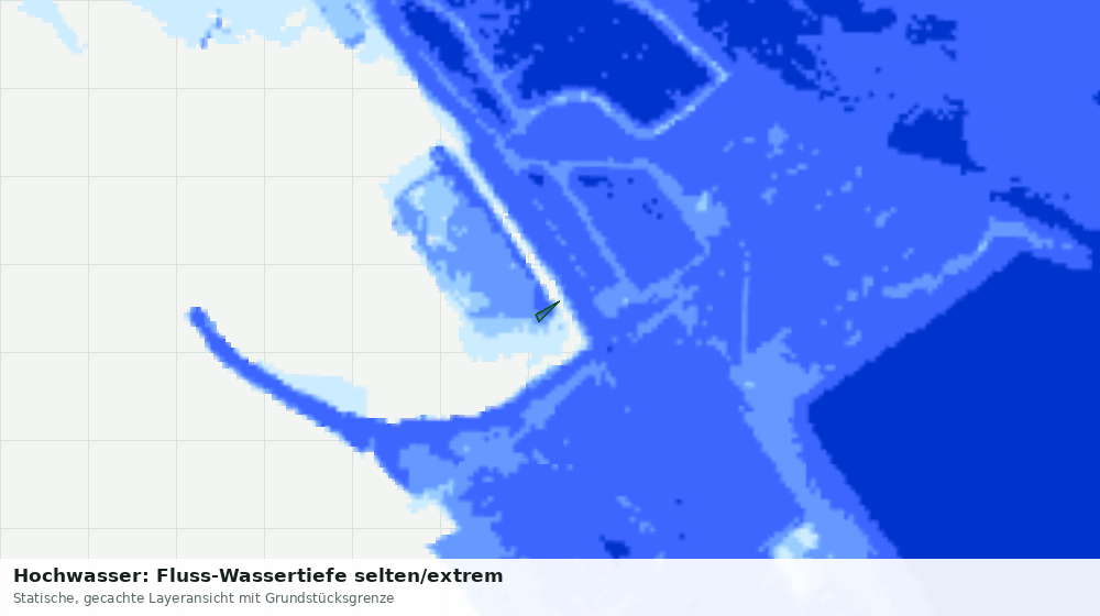 Statische Kartenansicht: Hochwasser: Fluss-Wassertiefe selten/extrem