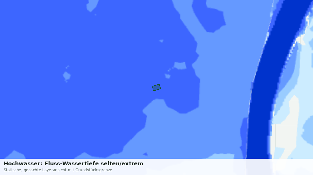 Statische Kartenansicht: Hochwasser: Fluss-Wassertiefe selten/extrem