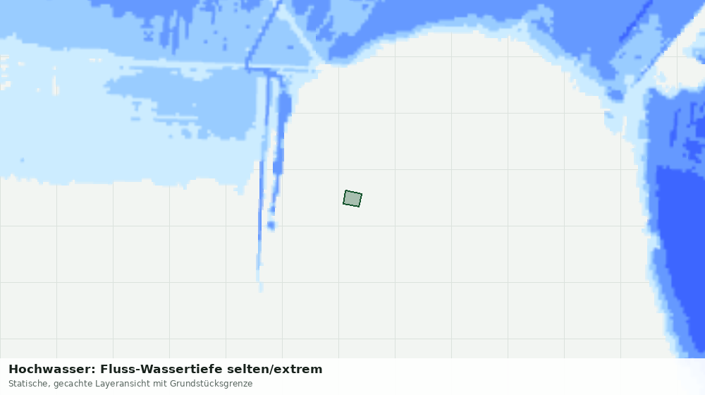 Statische Kartenansicht: Hochwasser: Fluss-Wassertiefe selten/extrem