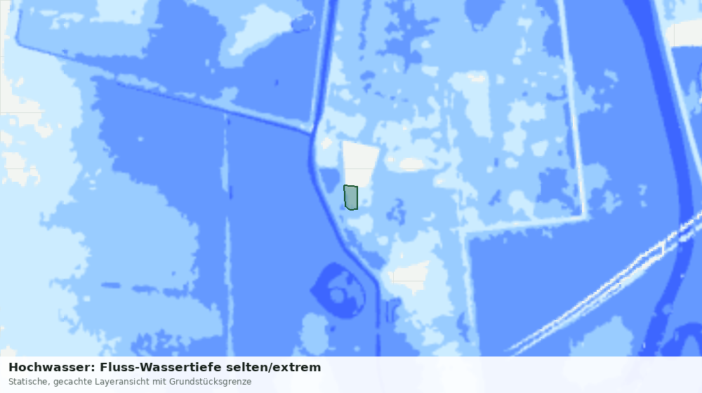 Statische Kartenansicht: Hochwasser: Fluss-Wassertiefe selten/extrem