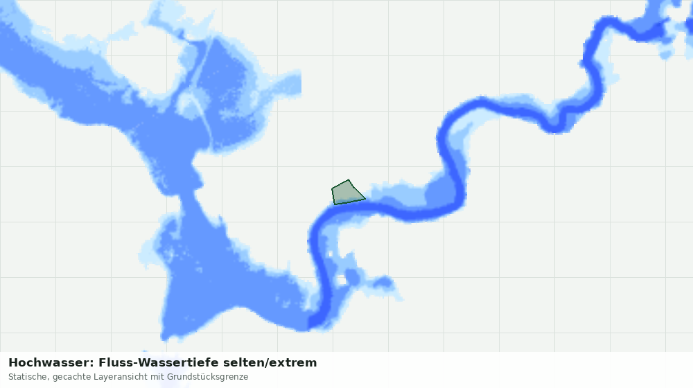 Statische Kartenansicht: Hochwasser: Fluss-Wassertiefe selten/extrem
