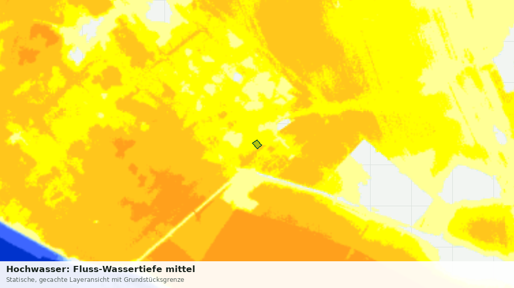 Statische Kartenansicht: Hochwasser: Fluss-Wassertiefe mittel
