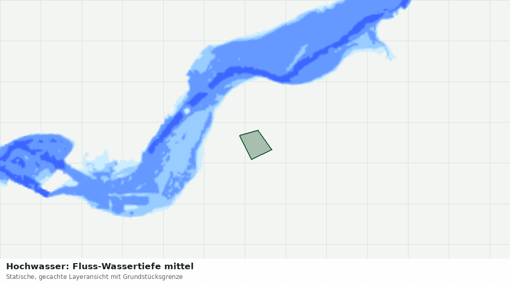 Statische Kartenansicht: Hochwasser: Fluss-Wassertiefe mittel
