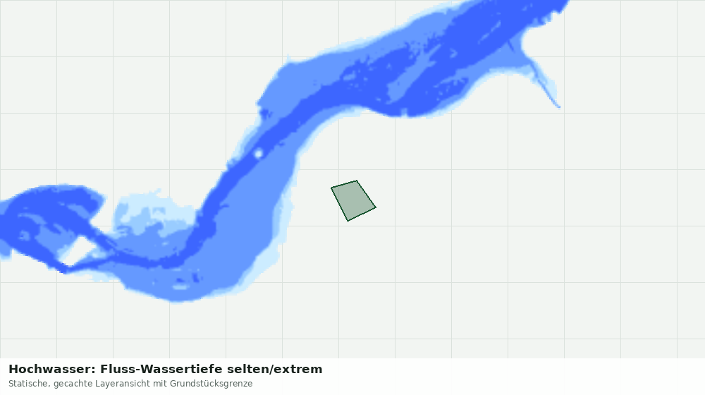 Statische Kartenansicht: Hochwasser: Fluss-Wassertiefe selten/extrem