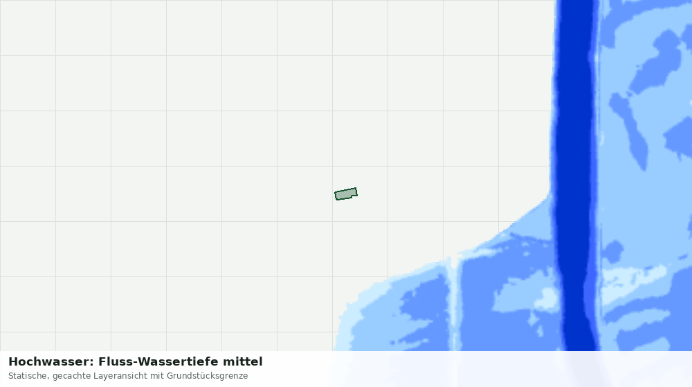 Statische Kartenansicht: Hochwasser: Fluss-Wassertiefe mittel