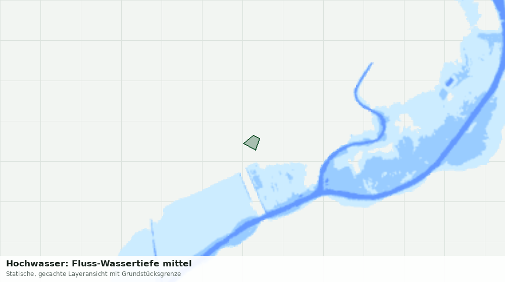 Statische Kartenansicht: Hochwasser: Fluss-Wassertiefe mittel