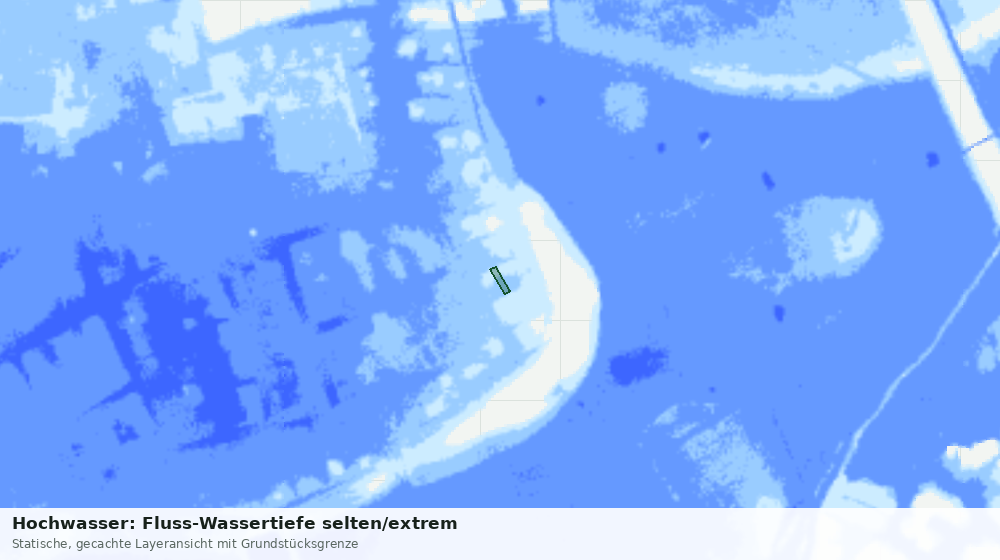 Statische Kartenansicht: Hochwasser: Fluss-Wassertiefe selten/extrem