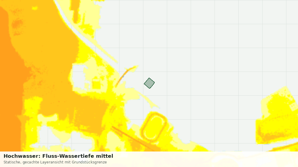 Statische Kartenansicht: Hochwasser: Fluss-Wassertiefe mittel