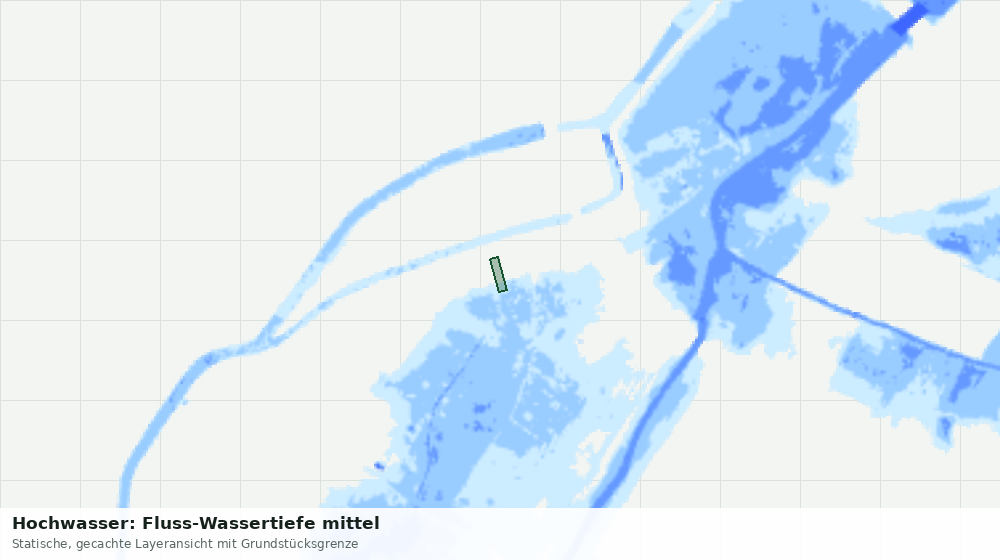 Statische Kartenansicht: Hochwasser: Fluss-Wassertiefe mittel