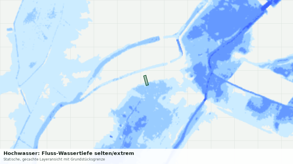 Statische Kartenansicht: Hochwasser: Fluss-Wassertiefe selten/extrem