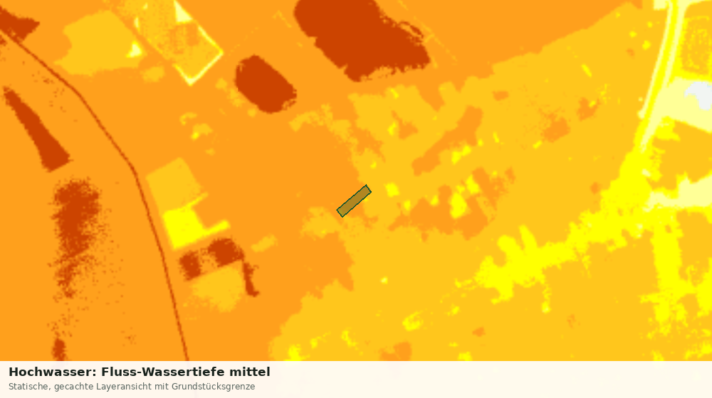 Statische Kartenansicht: Hochwasser: Fluss-Wassertiefe mittel