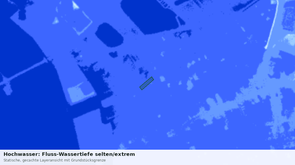 Statische Kartenansicht: Hochwasser: Fluss-Wassertiefe selten/extrem