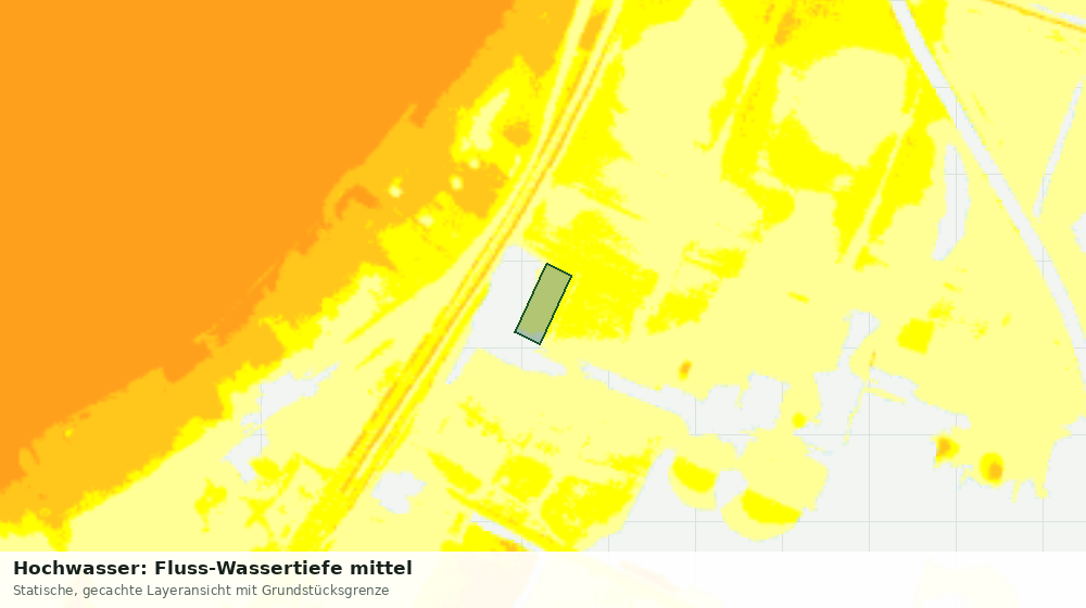Statische Kartenansicht: Hochwasser: Fluss-Wassertiefe mittel