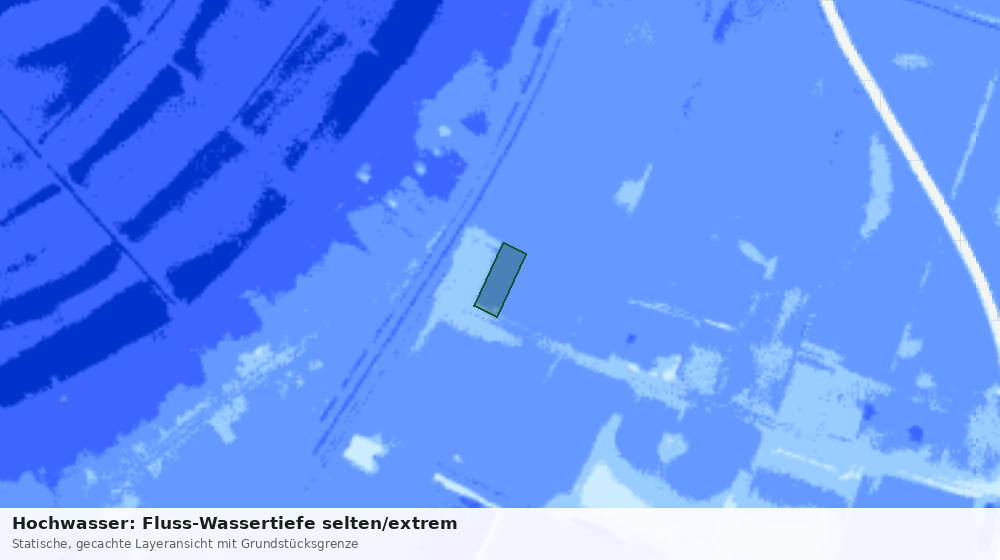 Statische Kartenansicht: Hochwasser: Fluss-Wassertiefe selten/extrem