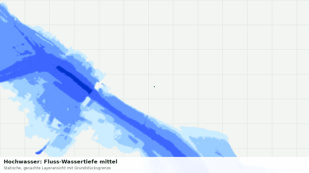 Statische Kartenansicht: Hochwasser: Fluss-Wassertiefe mittel
