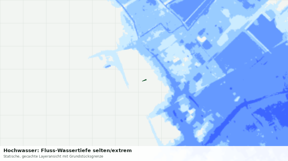 Statische Kartenansicht: Hochwasser: Fluss-Wassertiefe selten/extrem