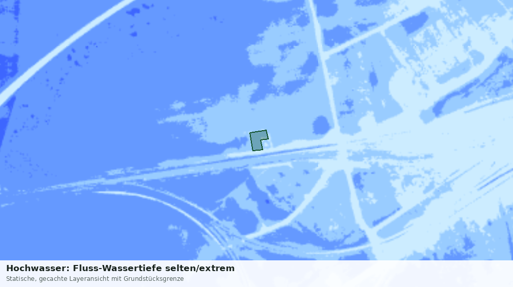 Statische Kartenansicht: Hochwasser: Fluss-Wassertiefe selten/extrem