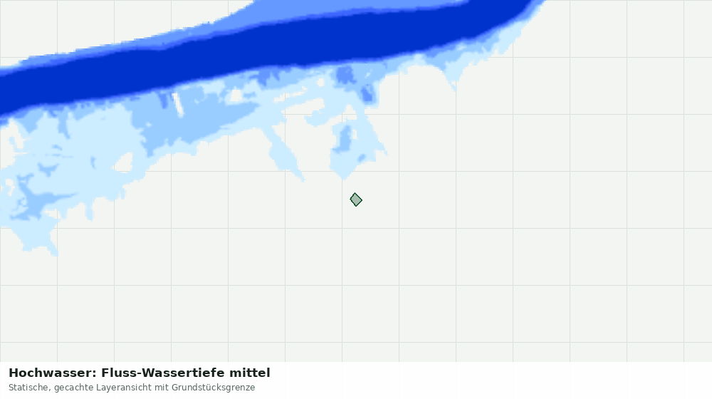 Statische Kartenansicht: Hochwasser: Fluss-Wassertiefe mittel