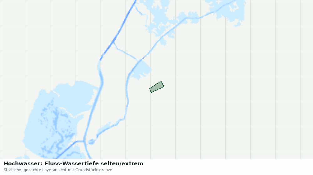 Statische Kartenansicht: Hochwasser: Fluss-Wassertiefe selten/extrem