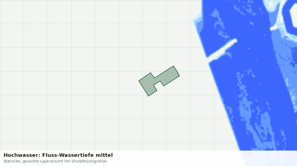 Statische Kartenansicht: Hochwasser: Fluss-Wassertiefe mittel