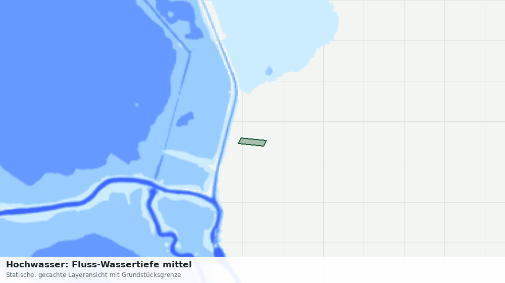 Statische Kartenansicht: Hochwasser: Fluss-Wassertiefe mittel