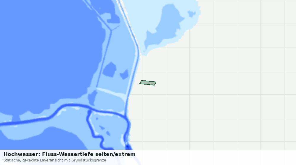 Statische Kartenansicht: Hochwasser: Fluss-Wassertiefe selten/extrem